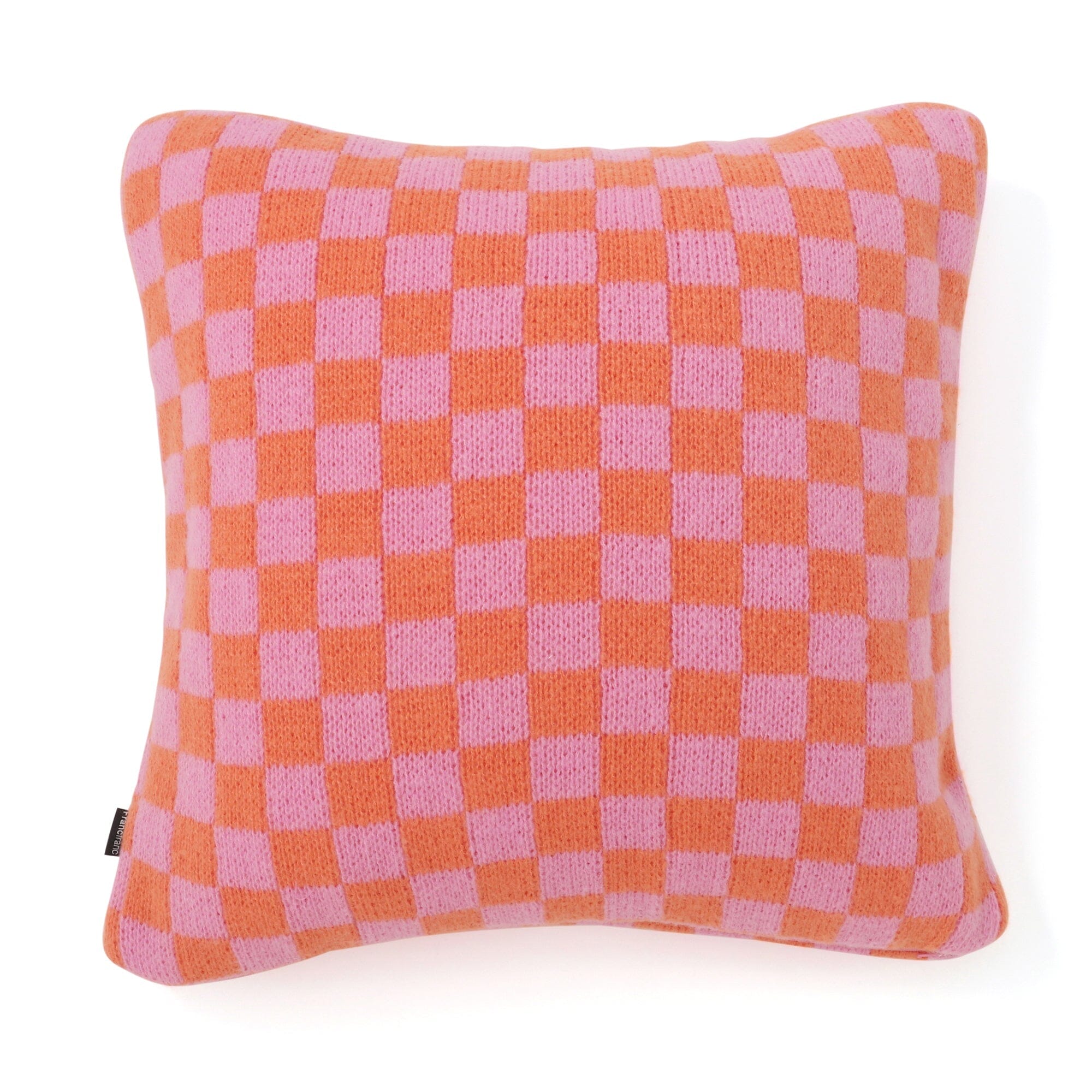 Checker Flower Cushion Cover 45x45cm - Bohemian Style Decorative Pillow Case for Sofa, Bed, Chair - Soft Cotton Square Cushion Cover for Home Decor, Living Room, Bedroom