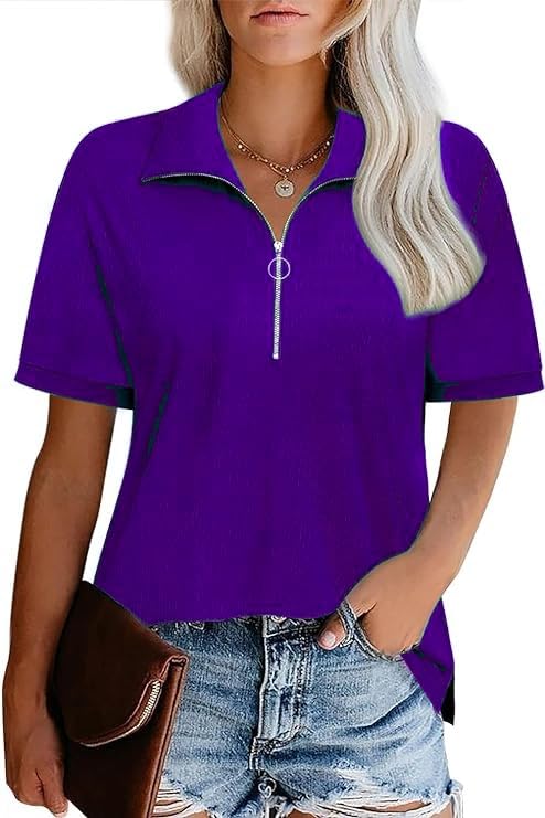 Women's Short Sleeve Blouses - Spring Summer Casual & Dressy Work Tops - Office Wear, Date Night & Weekend Outfits