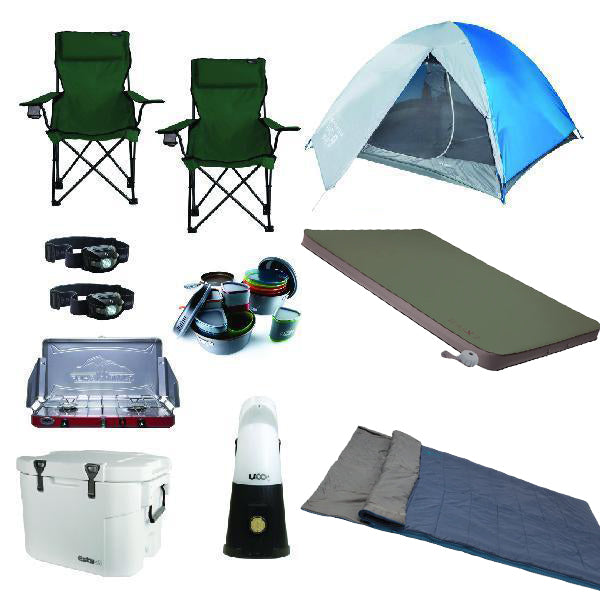 2 Person Car Camping Kit - Portable Double Sleeping Bag for Couples & Friends - Perfect for Road Trips, Hiking Adventures & Outdoor Camping