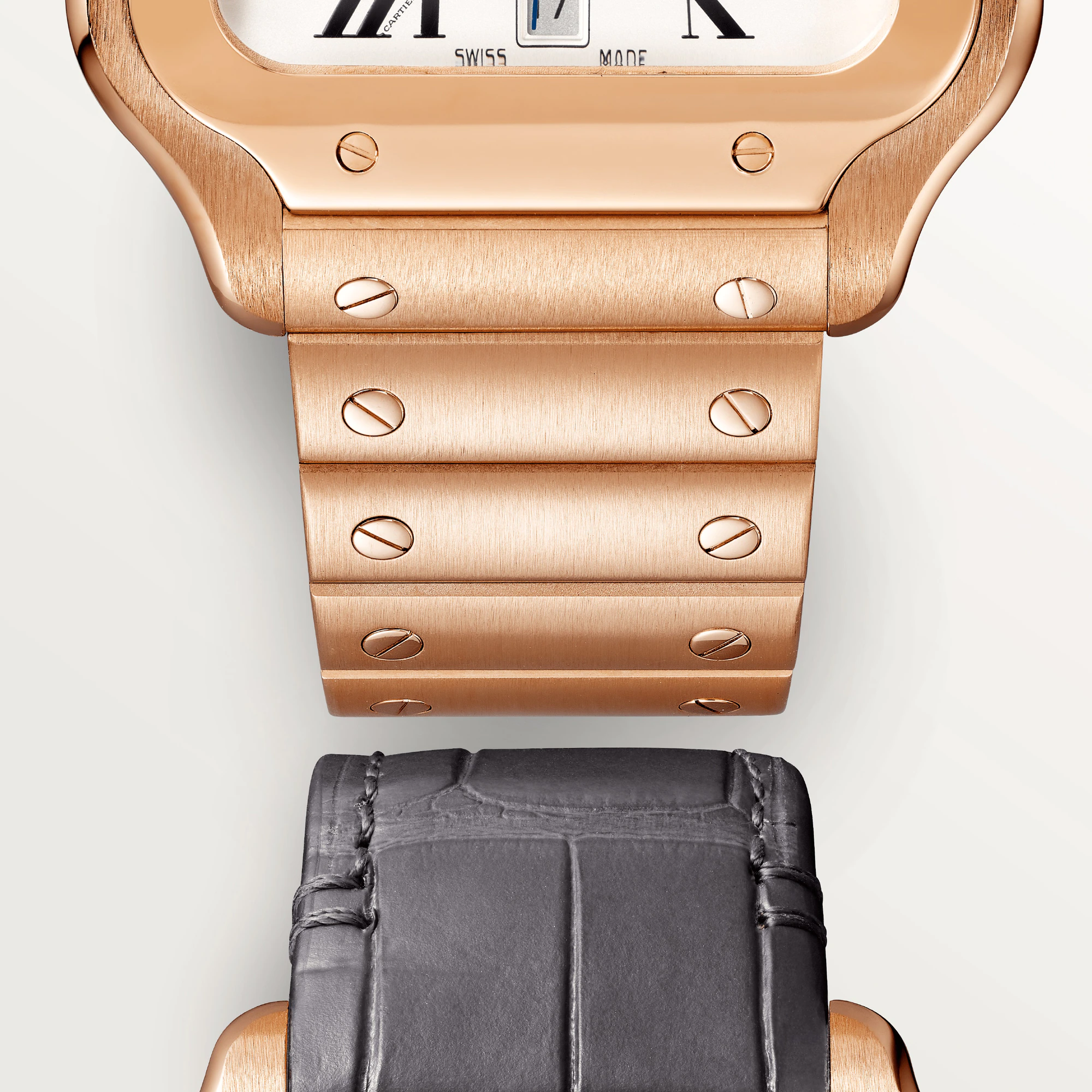 Cartier Santos Rose Gold Men's Luxury Watch - Classic Swiss Automatic Timepiece for Business, Gifts & Special Occasions
