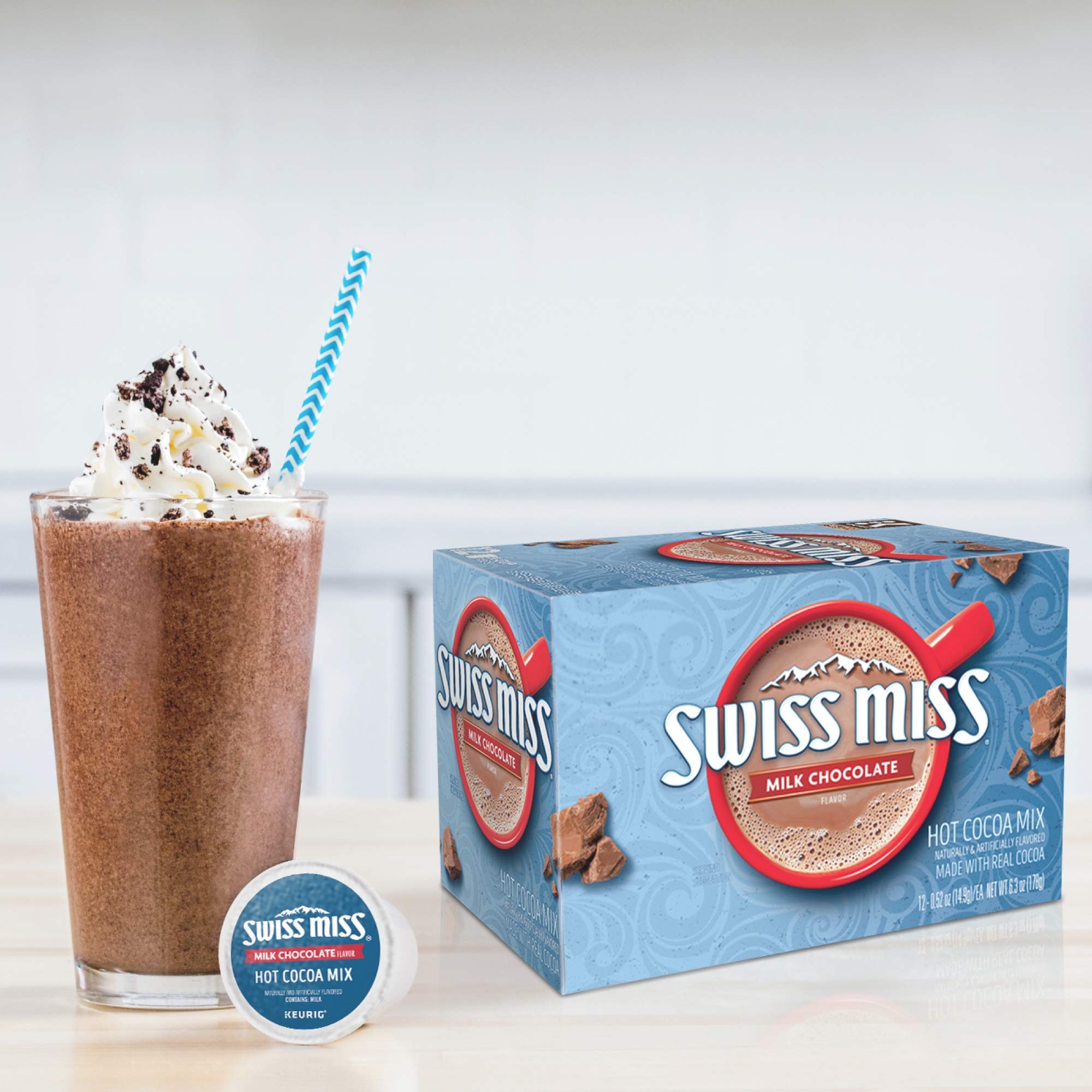 Swiss Miss Milk Chocolate Hot Cocoa K-Cup Pods - 96 Count Single-Serve Hot Chocolate for Keurig Brewers | Perfect for Winter Warmth, Holiday Gifts & Cozy Family Moments