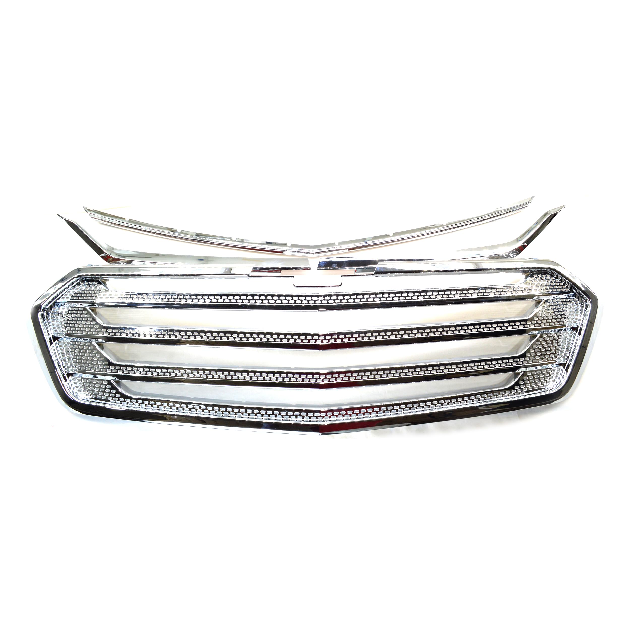 2018-2021 Chevrolet Traverse Chrome Front Grille Overlay with 3M Adhesive Tape - Fits With/Without Camera | Easy No-Tool Installation | US Patented | Upgrade Your SUV's Style for Daily Commute & Road Trips