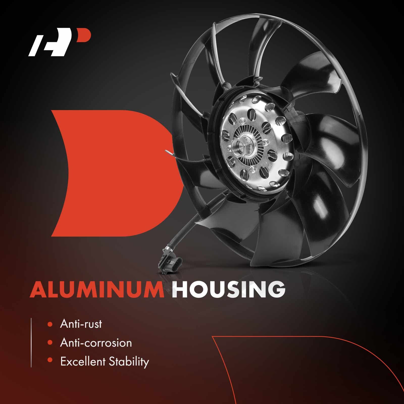 Premium Electronic Radiator Cooling Fan Clutch - Compatible with Land Rover Range Rover 2006-2009, Range Rover Sport 2006-2009, LR3 2005-2009, 4.2L Engine - Replaces OEM# 12462752 - Perfect for Off-Roading & Hot Weather Driving