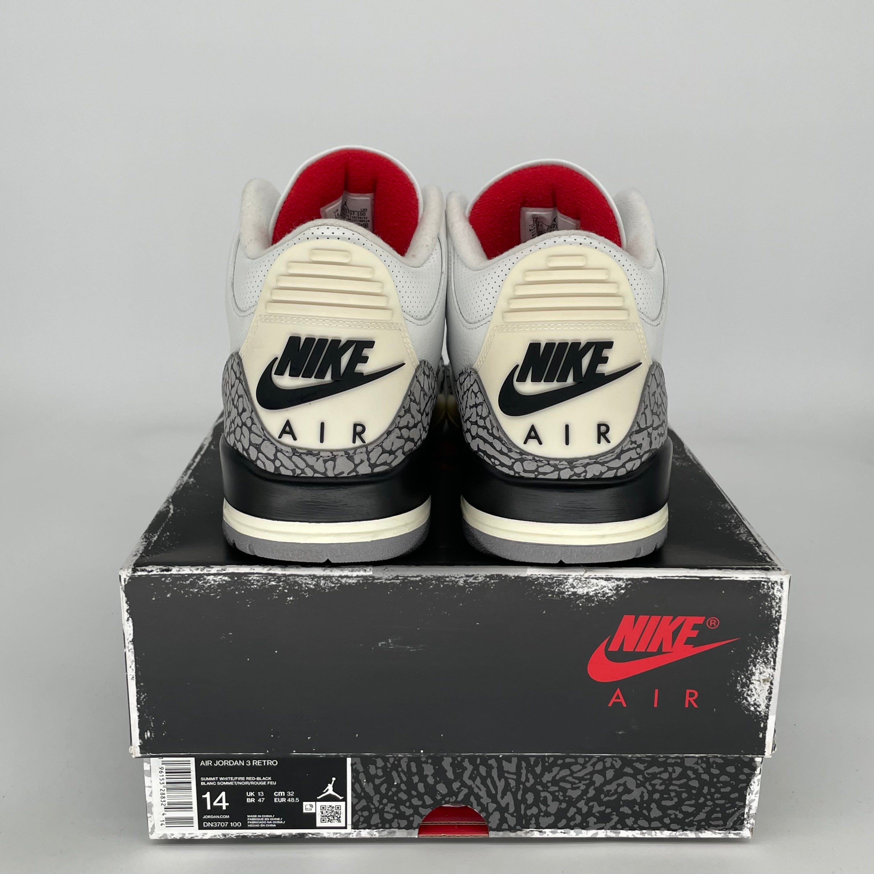 Authentic Air Jordan 3 Retro 'White Cement Reimagined' Basketball Shoes - Size 14 (DN3707-100) - Perfect for Sneaker Collectors & Casual Streetwear Fashion