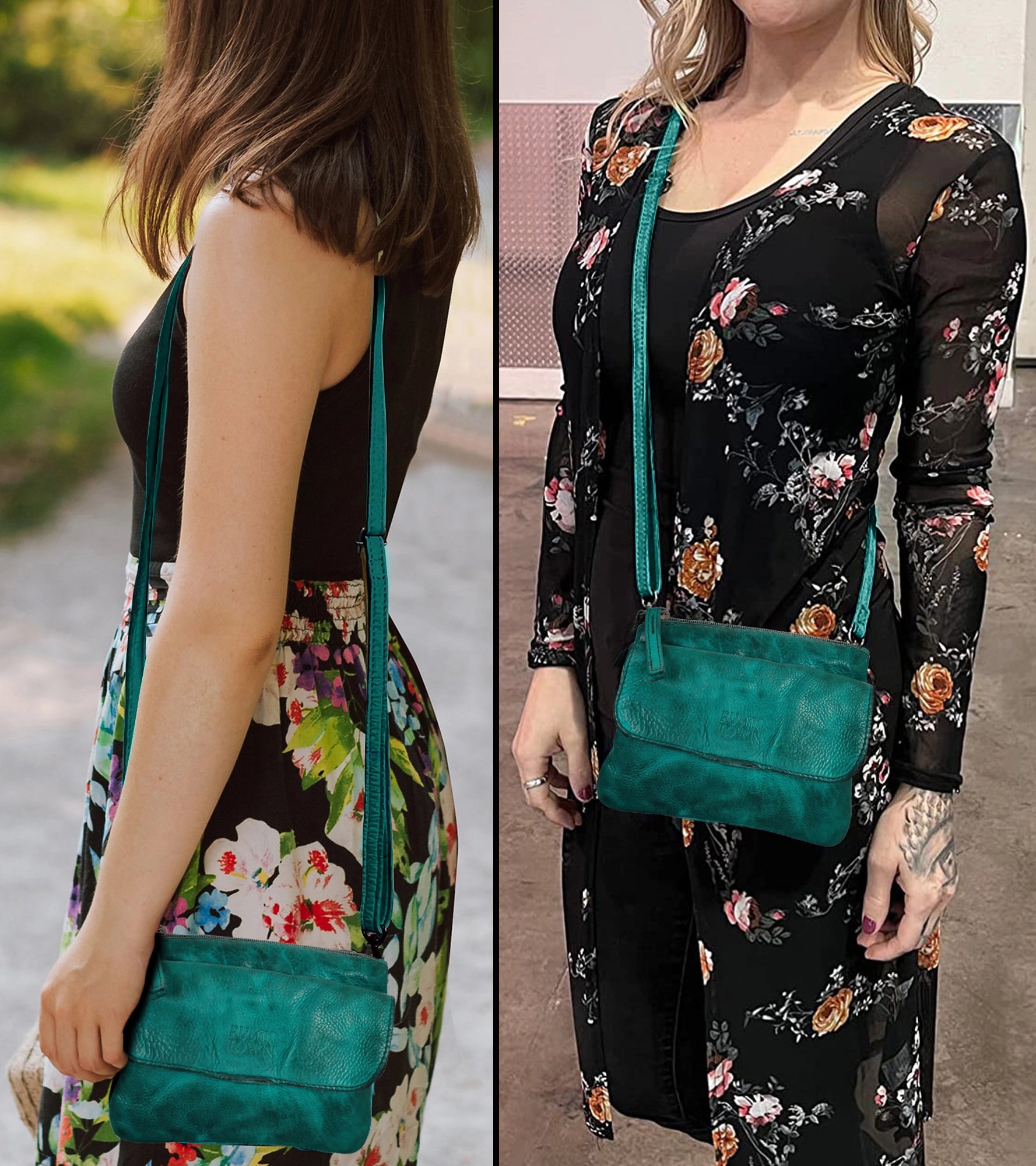 Premium Genuine Leather Sling Bag Wristlet Clutch for Women - Stylish Green Crossbody Purse | Perfect for Travel, Shopping & Night Out