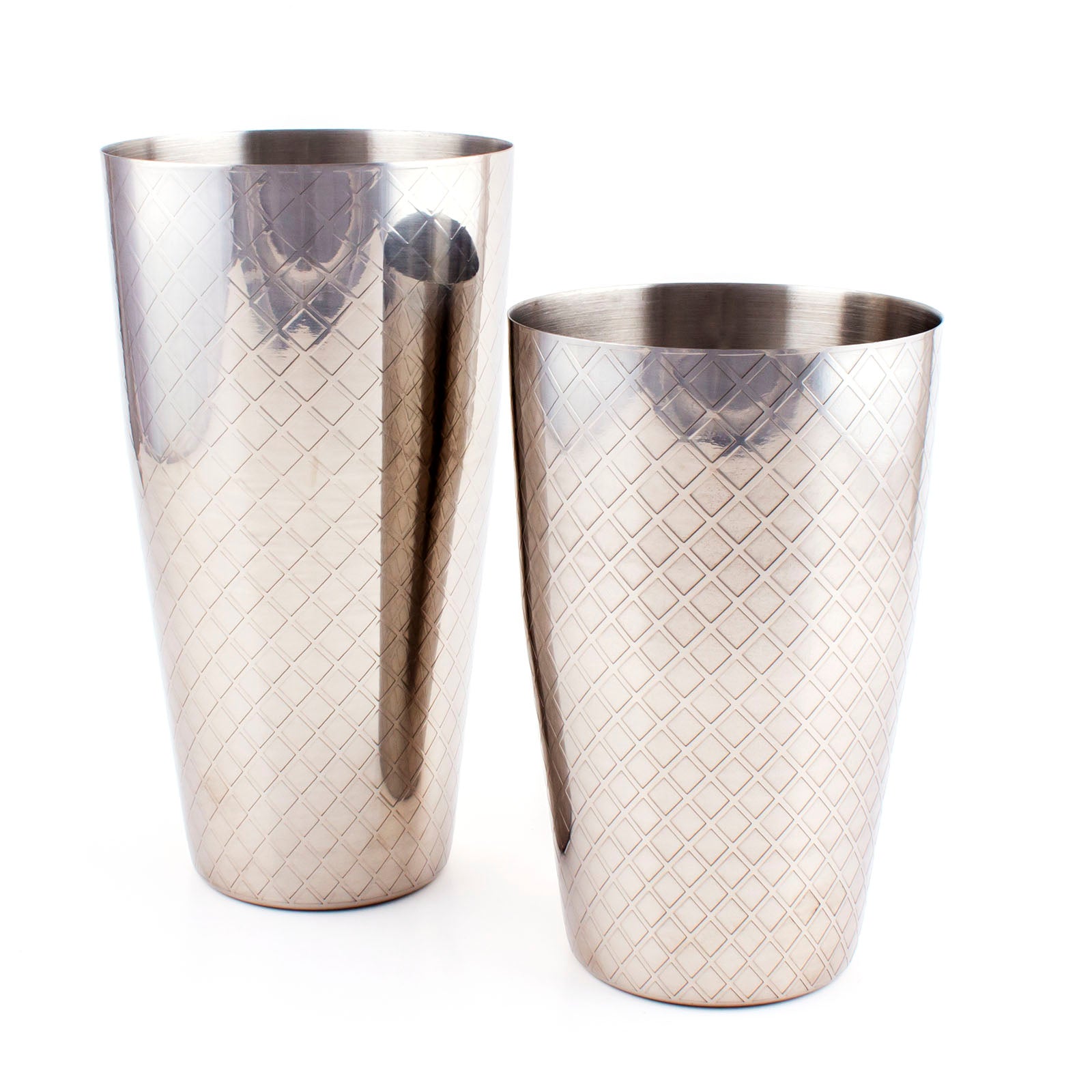 BarConic® 2-Piece Diamond Cocktail Shaker Set - 18oz & 28oz Stainless Steel Bartender Tools for Mixing Drinks - Perfect for Home Bars, Parties & Professional Bartending