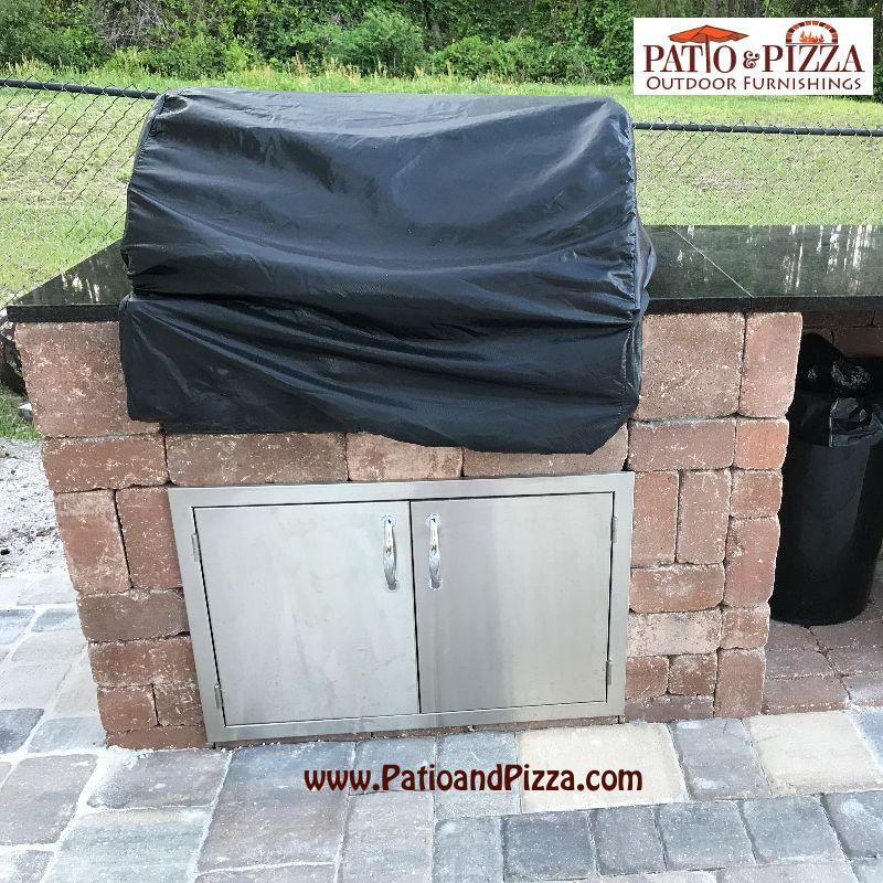 Necessories Kitchen 32-Inch Sizzler Grill Cabinet Kit - Premium Outdoor BBQ Island Storage Solution for Patio, Deck & Backyard Entertaining