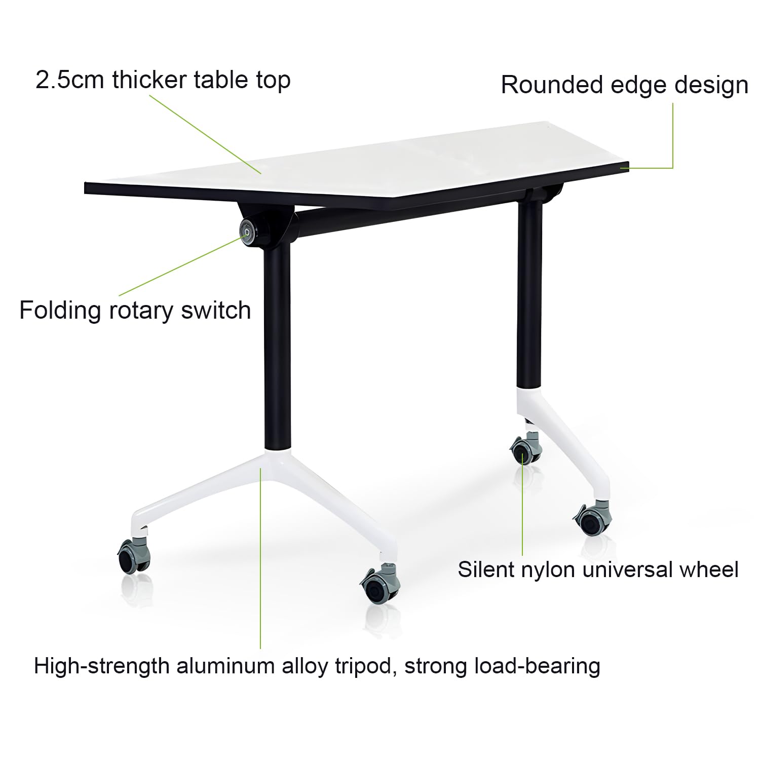 Foldable Conference Room Tables 6-Pack - 47.2