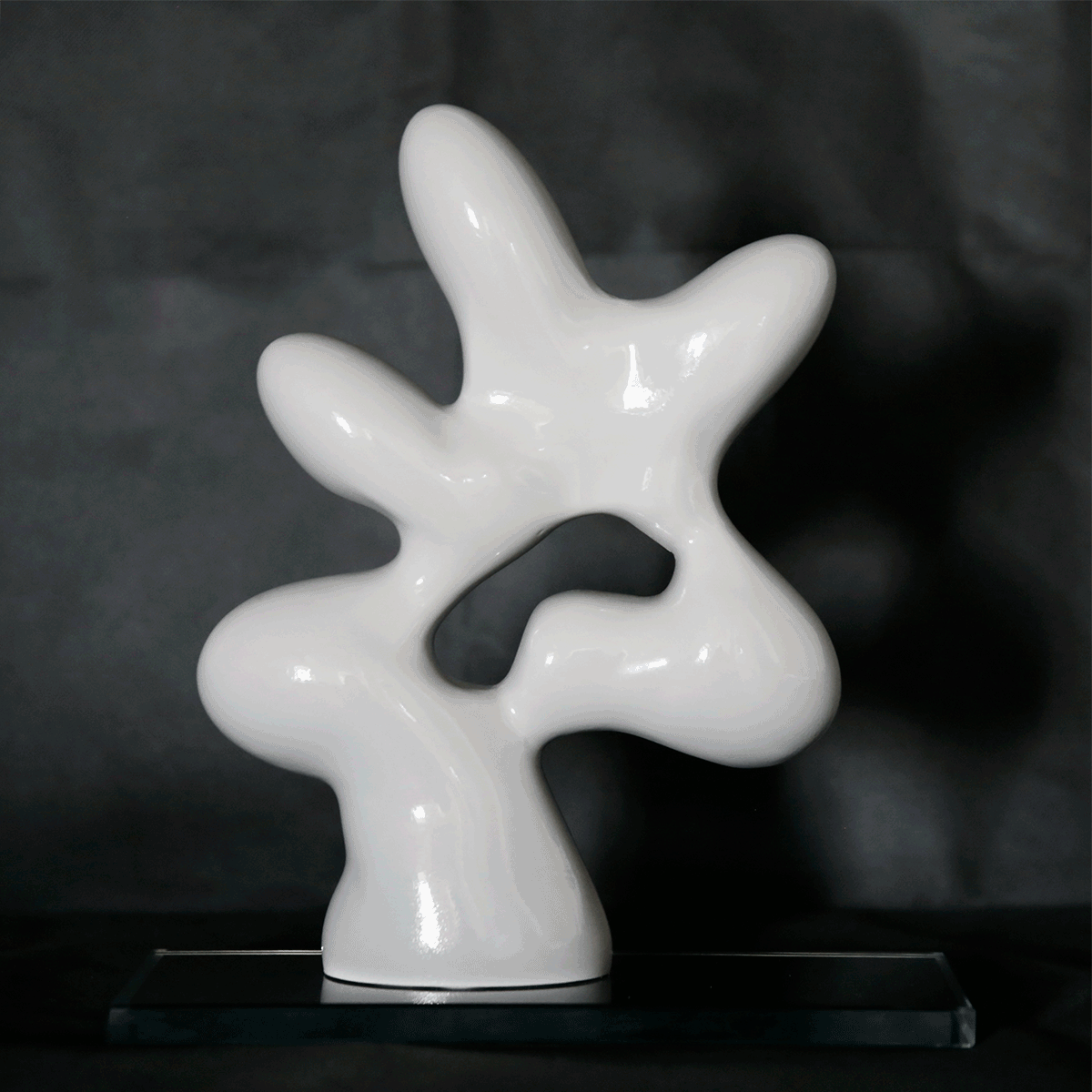Handmade White Whispers Shelf Sculpture - Elegant Home Decor for Living Room, Bedroom & Office Display