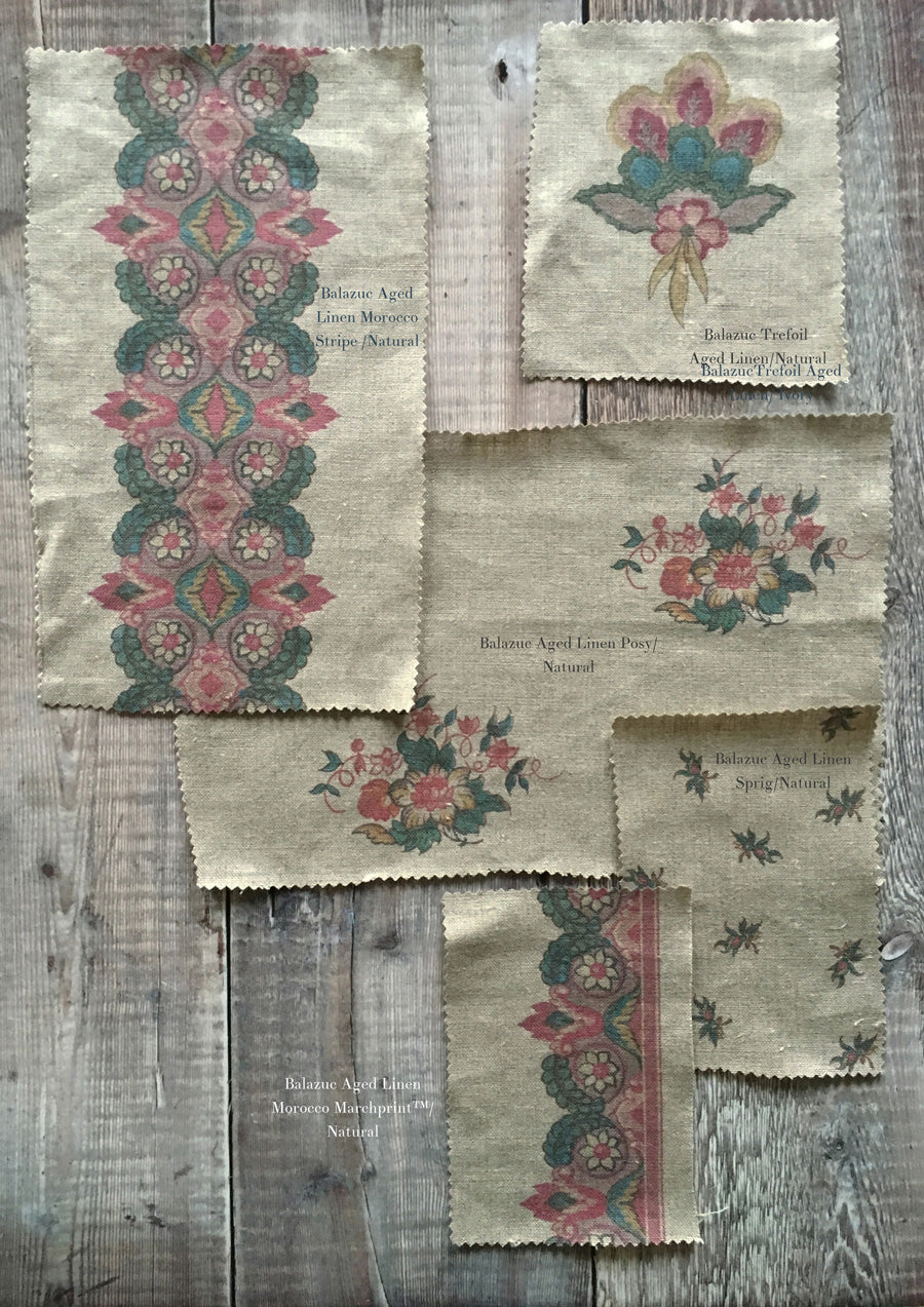 Balazuc Sprig Linen Table Runner - Natural Linen Fabric for Dining Table Decor, Farmhouse Kitchen, and Wedding Centerpieces