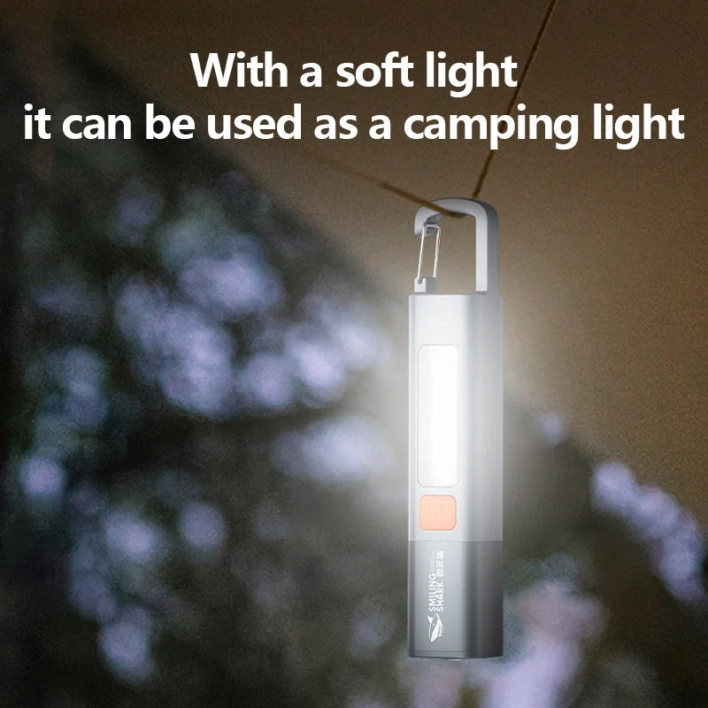 Super Bright LED Mini Flashlight with Hook - Compact, Portable, and Durable for Camping, Hiking, Emergency, and Everyday Use