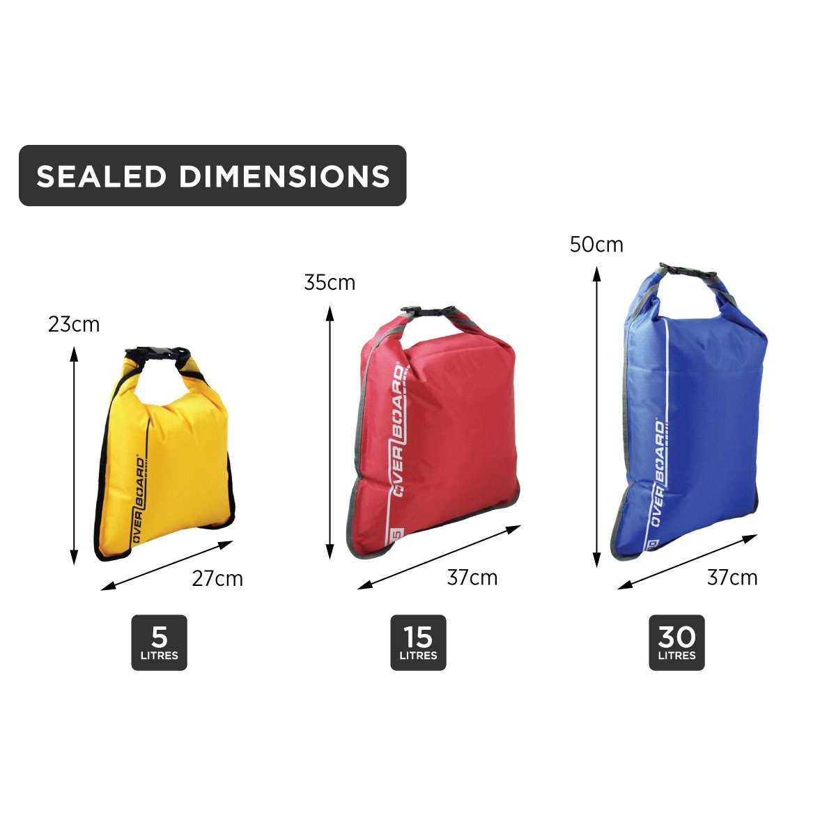 OverBoard Waterproof Dry Bag - Lightweight & Durable for Kayaking, Boating, Camping & Beach Activities
