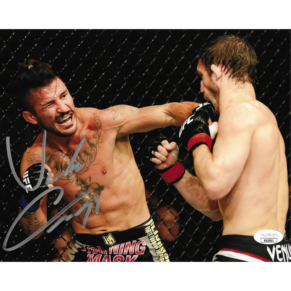 Ian McCall Autographed 8x10 Photo with JSA COA - UFC MMA Fighter 'Uncle Creepy' Signed Memorabilia vs Brad Pickett - Perfect for Sports Collectors and UFC Fans Display