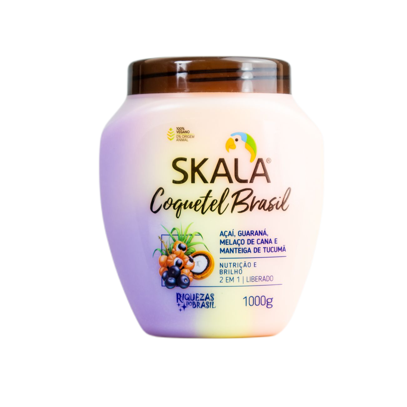 Brazilian Skala Cocktail Treatment Cream - Deep Hydrating & Nourishing Hair Mask for Dry, Damaged & Curly Hair - Perfect for Salon-Quality At-Home Hair Care & Styling