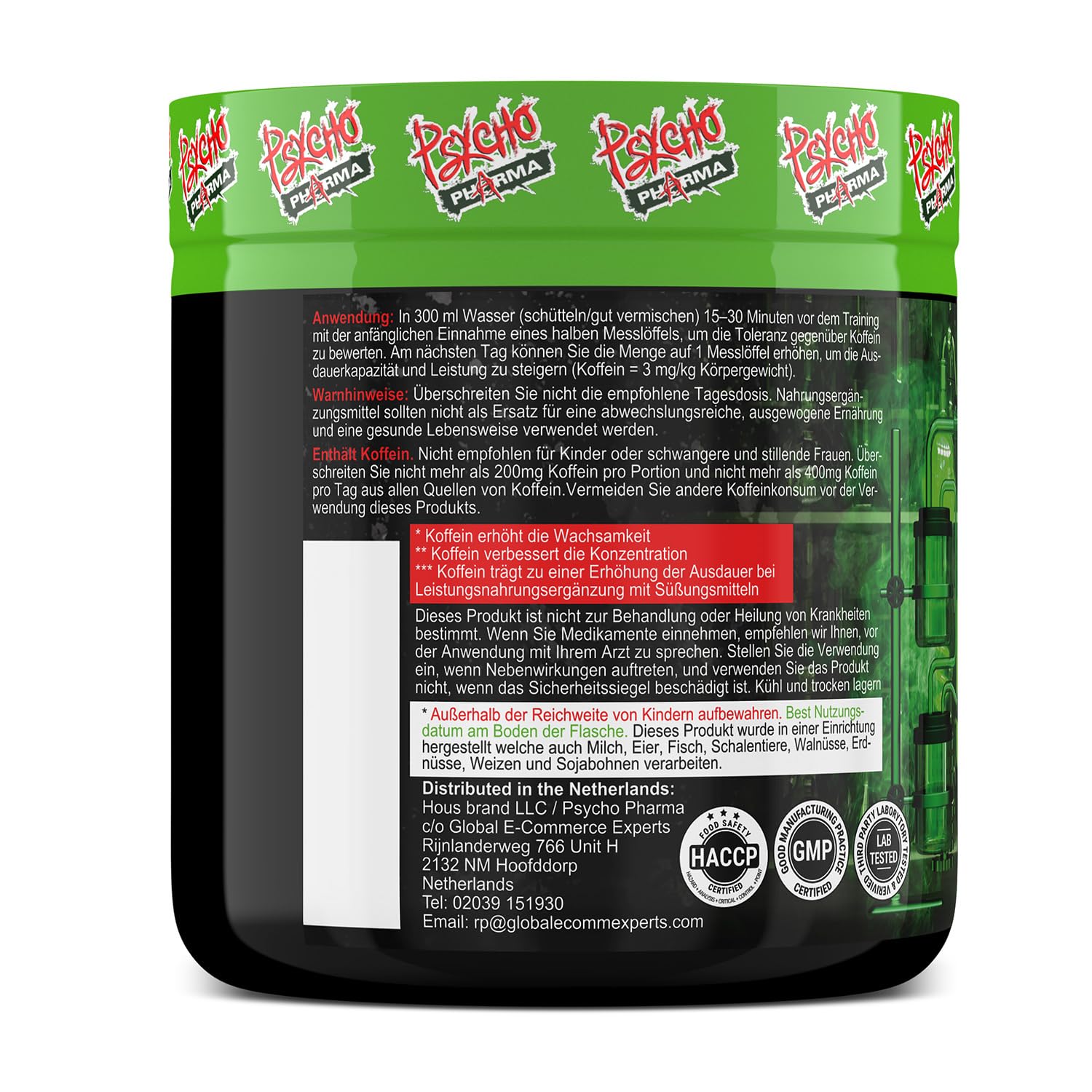 American Supps Psycho Pharma Edge of Insanity 300g Pre-Workout Powder - Boost Energy & Focus for Intense Gym Sessions & Bodybuilding