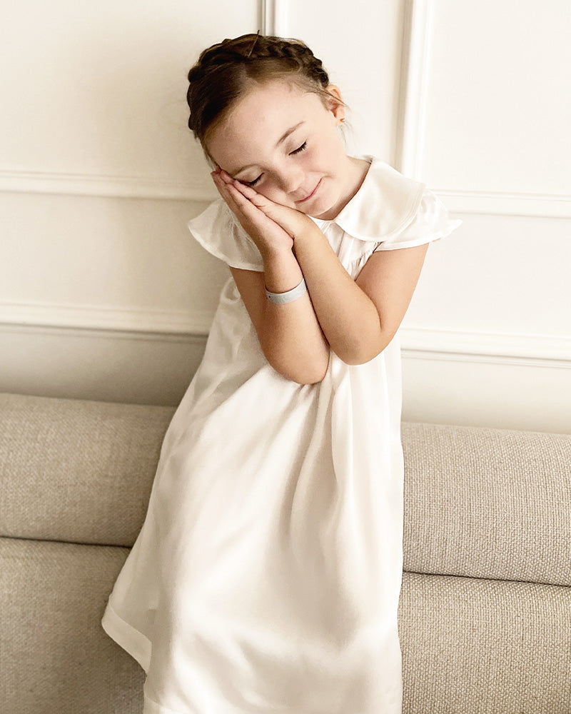 Silk Nightgown for Baby Girls - Soft & Comfortable Sleepwear for Toddlers - Perfect for Bedtime & Nursery