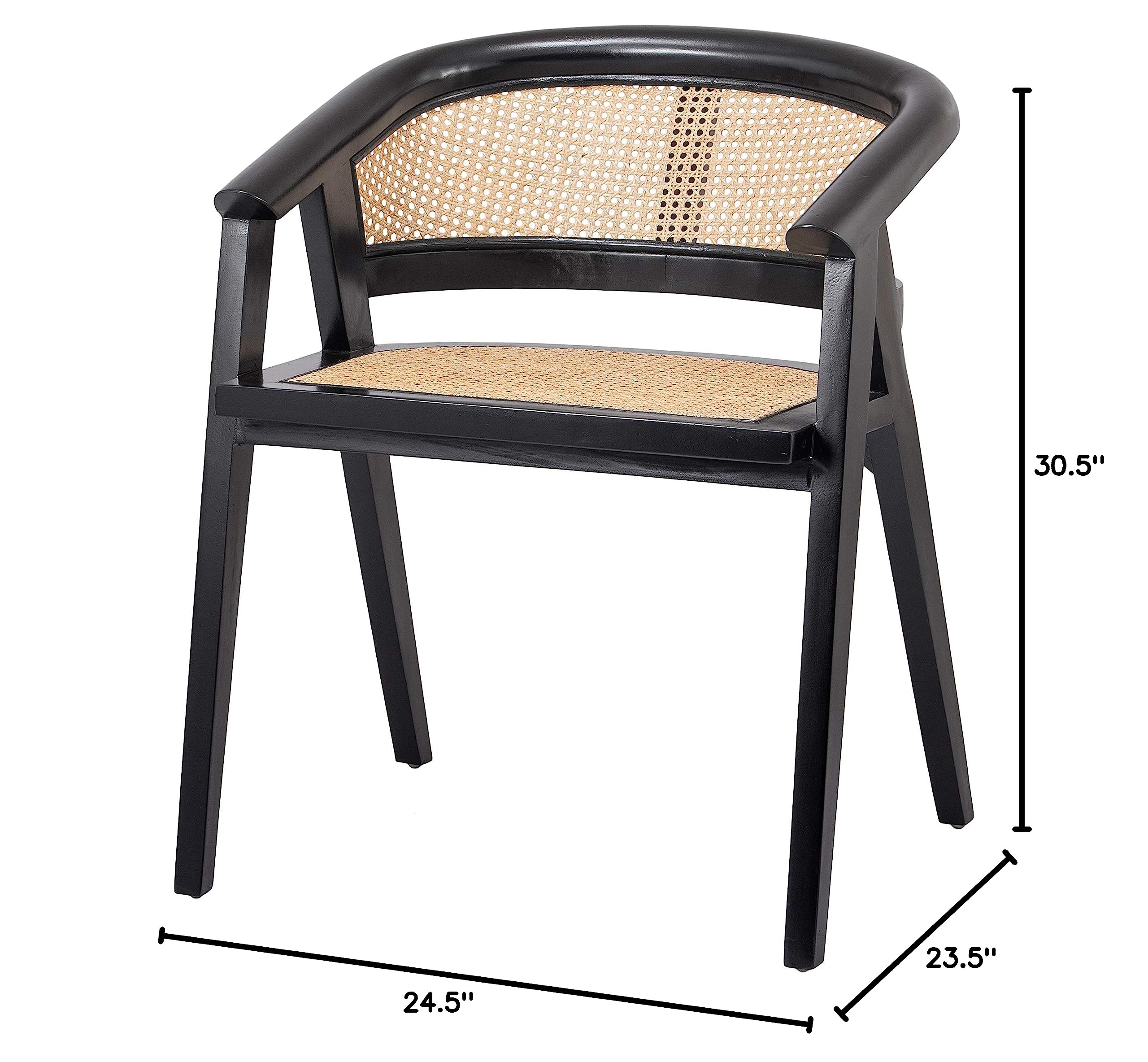 NPD Seine Dining Chair - Natural Wooden Dining Chair for Kitchen, Dining Room, and Outdoor Patio Use