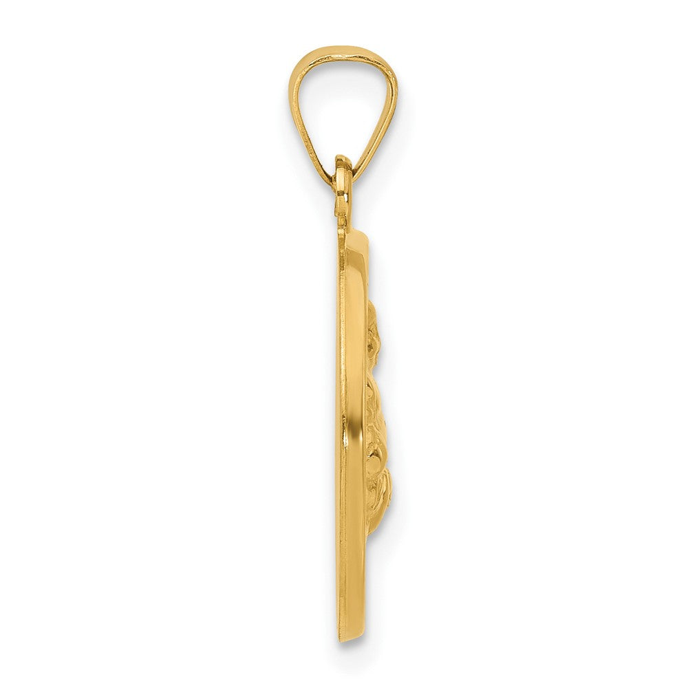Gold Hollow Buddha Medal Pendant Necklace YC1575 - Spiritual Jewelry for Meditation, Yoga & Peaceful Decor