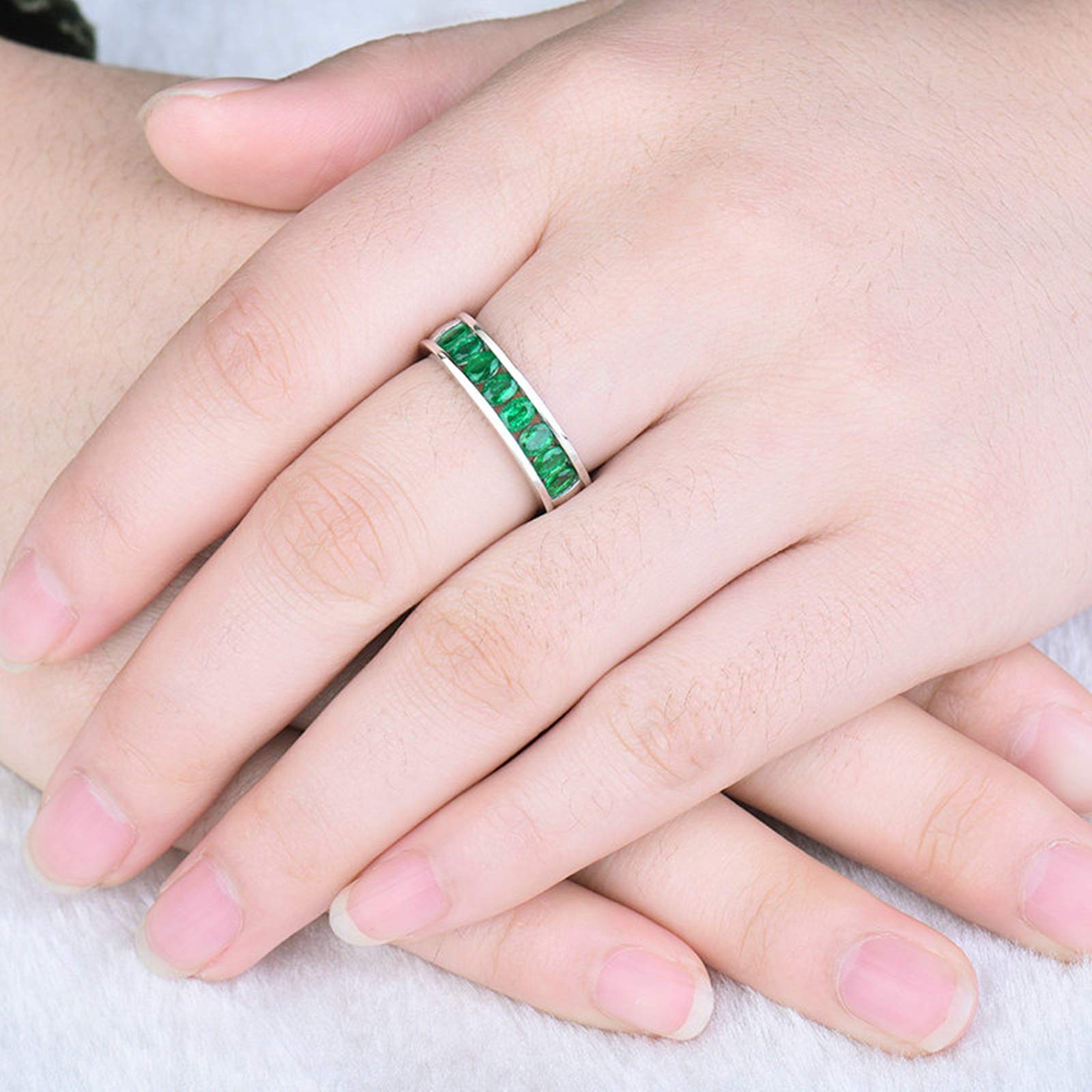18K Gold Emerald Ring for Women - 1.08ct Anniversary & Birthday Gift, Valentine's Day Jewelry | Perfect for Weddings, Engagements & Special Occasions