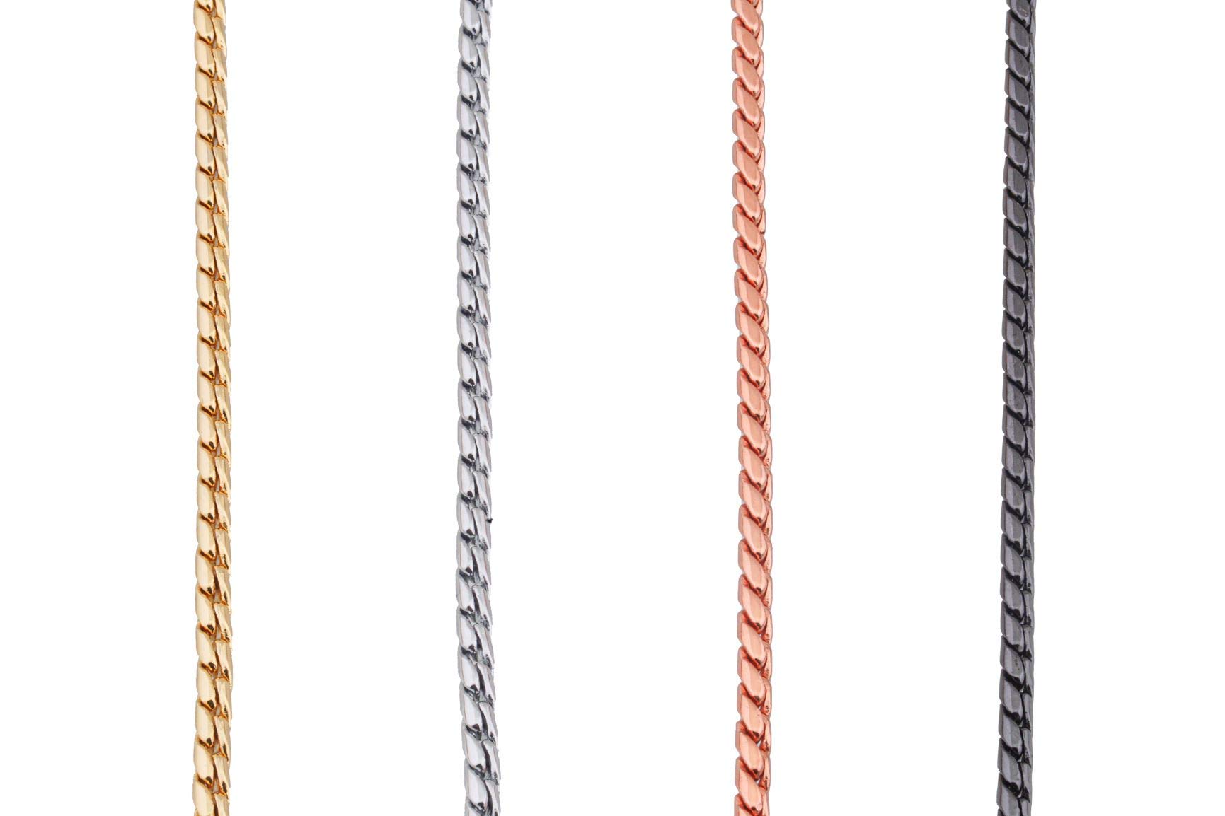 Premium Alvalley Brass Snake Chain Dog Collar - Adjustable Slip Collar for Toy, Small, Medium, Large & XL Dogs - 18