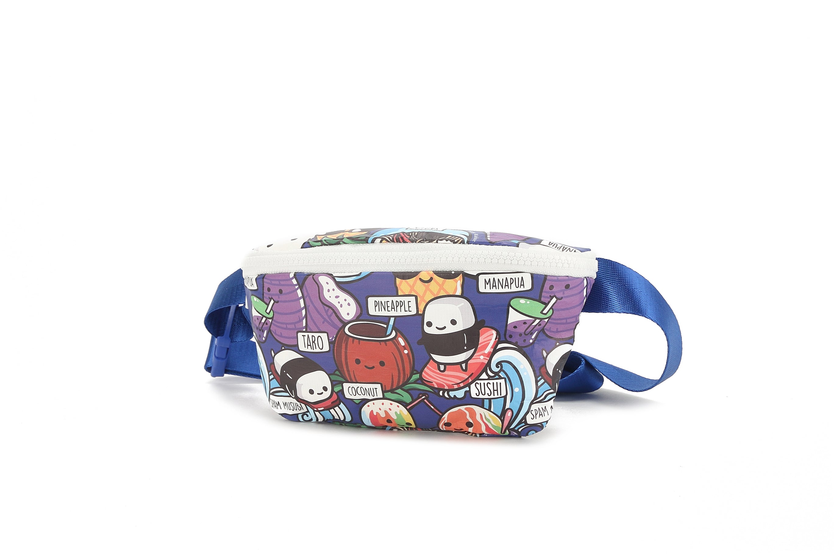 Trendy Fanny Pack Waist Bag - Wai Wai Craving Hawai'i Blue - Perfect for Travel, Hiking, and Outdoor Adventures