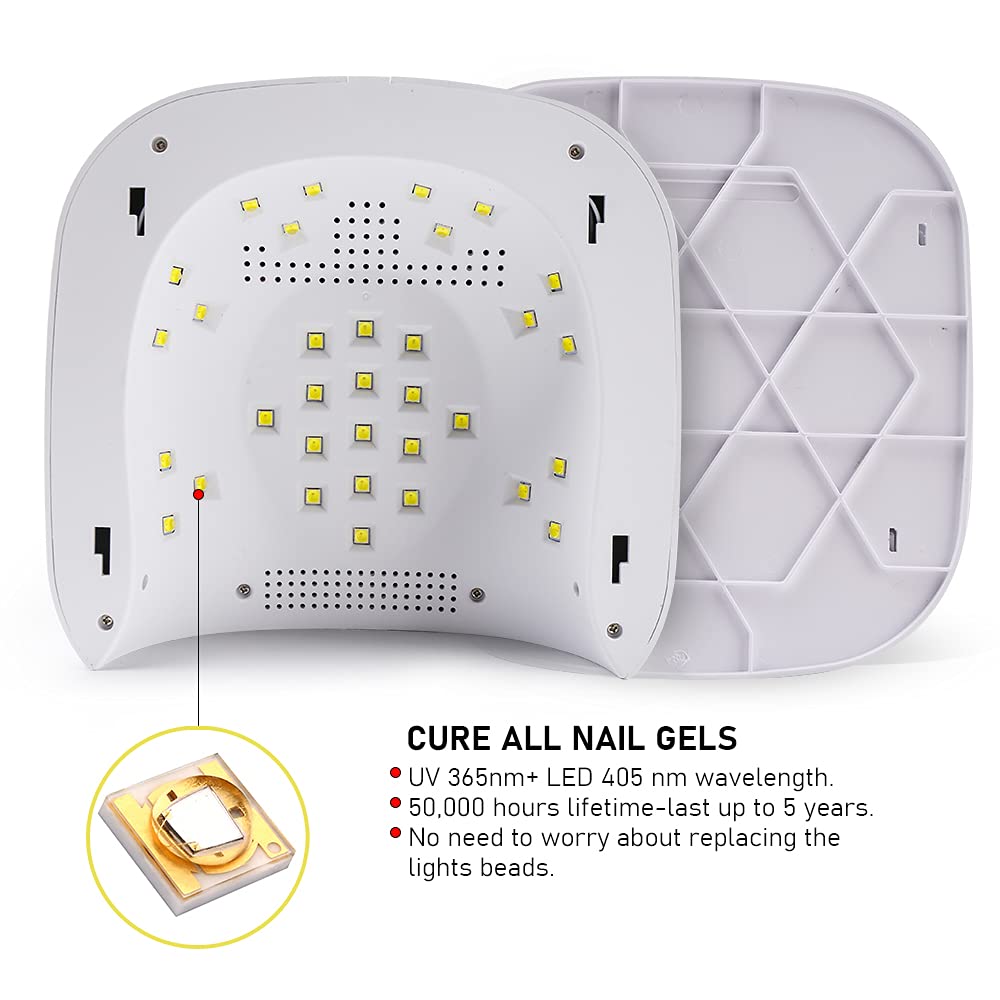 Nailshow 72W LED UV Nail Lamp - Wireless Portable Nail Dryer with Handle for Gel Polish Curing | Perfect for Home Manicures & Salon Nail Art