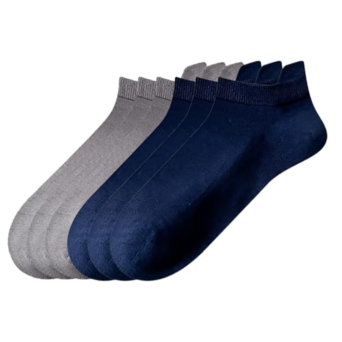 6 Pairs Dark Gray*3+royal Blue*3