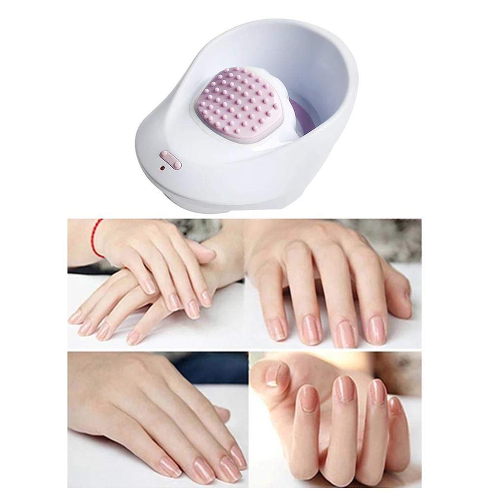 Electric Massage Nail Soaking Bowl - Vibration Spa Manicure Machine for Relaxing Hand Care | Perfect for Home Nail Salons & DIY Manicures