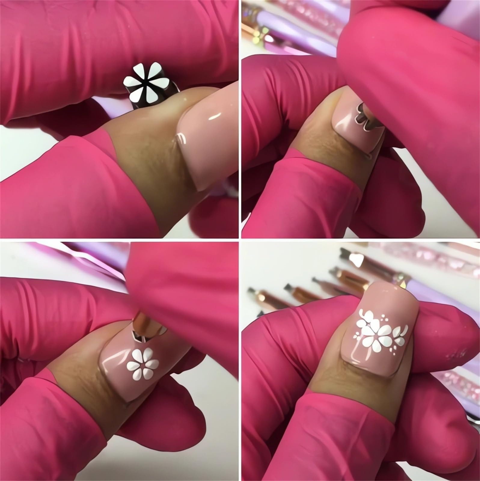 **10PCS Nail Art Stamp Pen Kit - DIY Gel Nail Pens, Dotting Tools & Stamping Polish for French Tips & Manicure - Perfect for Nail Art Decorations & Salon Use**