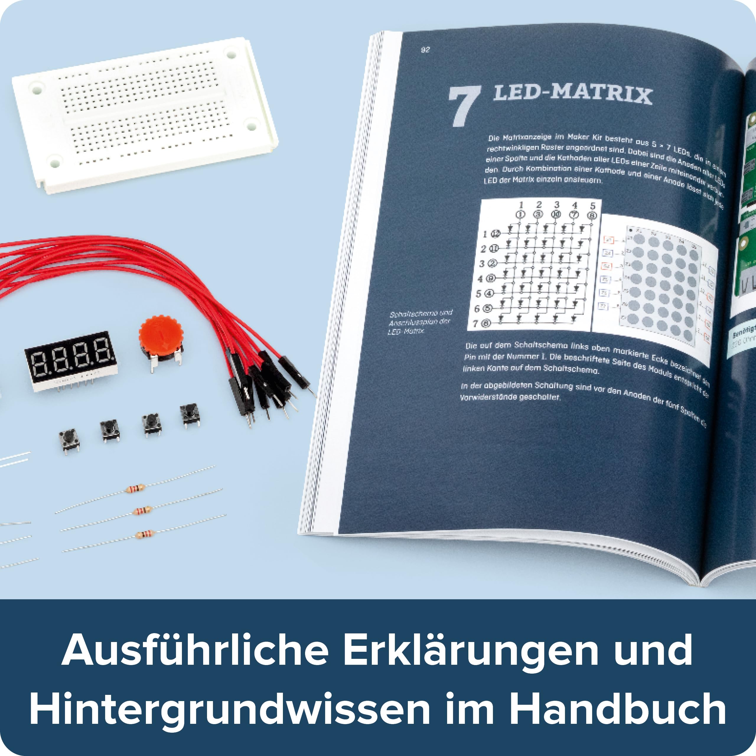 Mach's einfach Maker Kit Python - DIY Coding Starter Kit for Beginners | Learn Python Programming with Hands-On Projects | Perfect for STEM Education & Home Learning