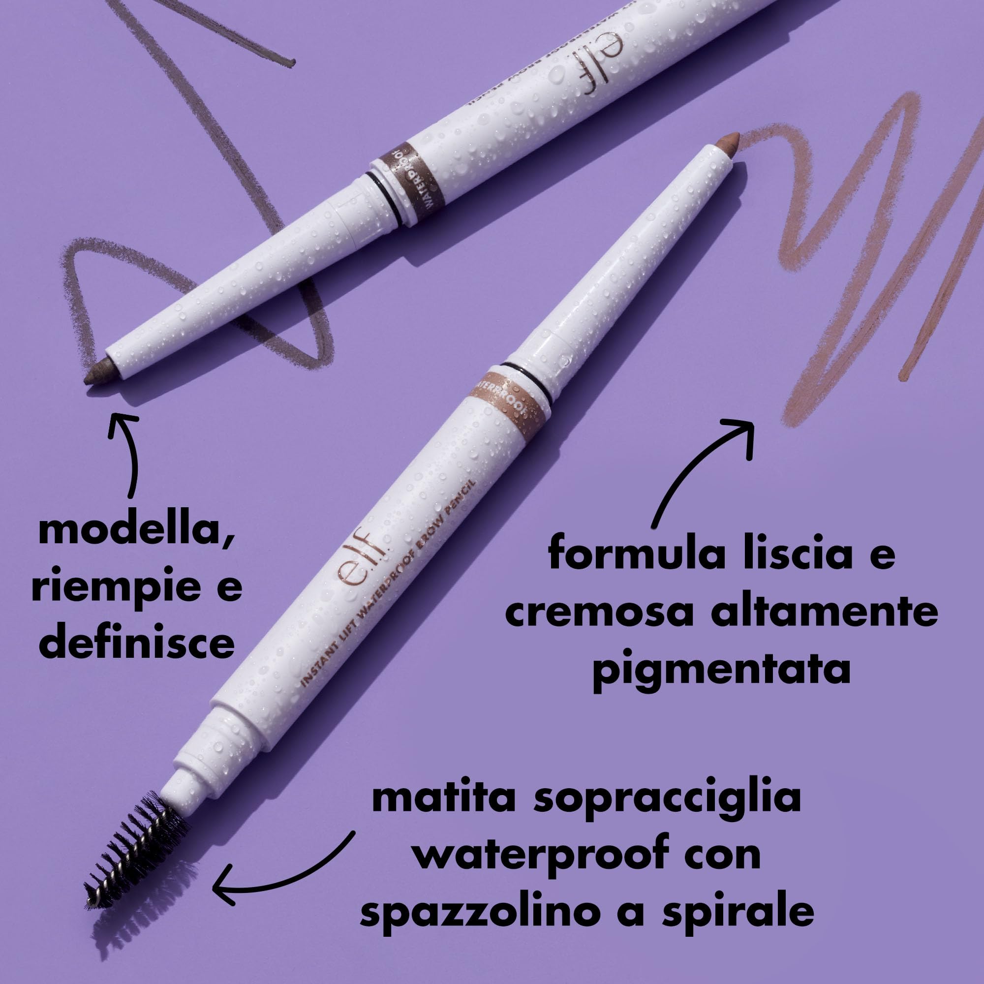 e.l.f. Instant Lift Waterproof Brow Pencil - Long-Lasting Eyebrow Pencil for Grooming & Shaping | Vegan & Cruelty-Free | Taupe | Perfect for Everyday Makeup & Professional Looks