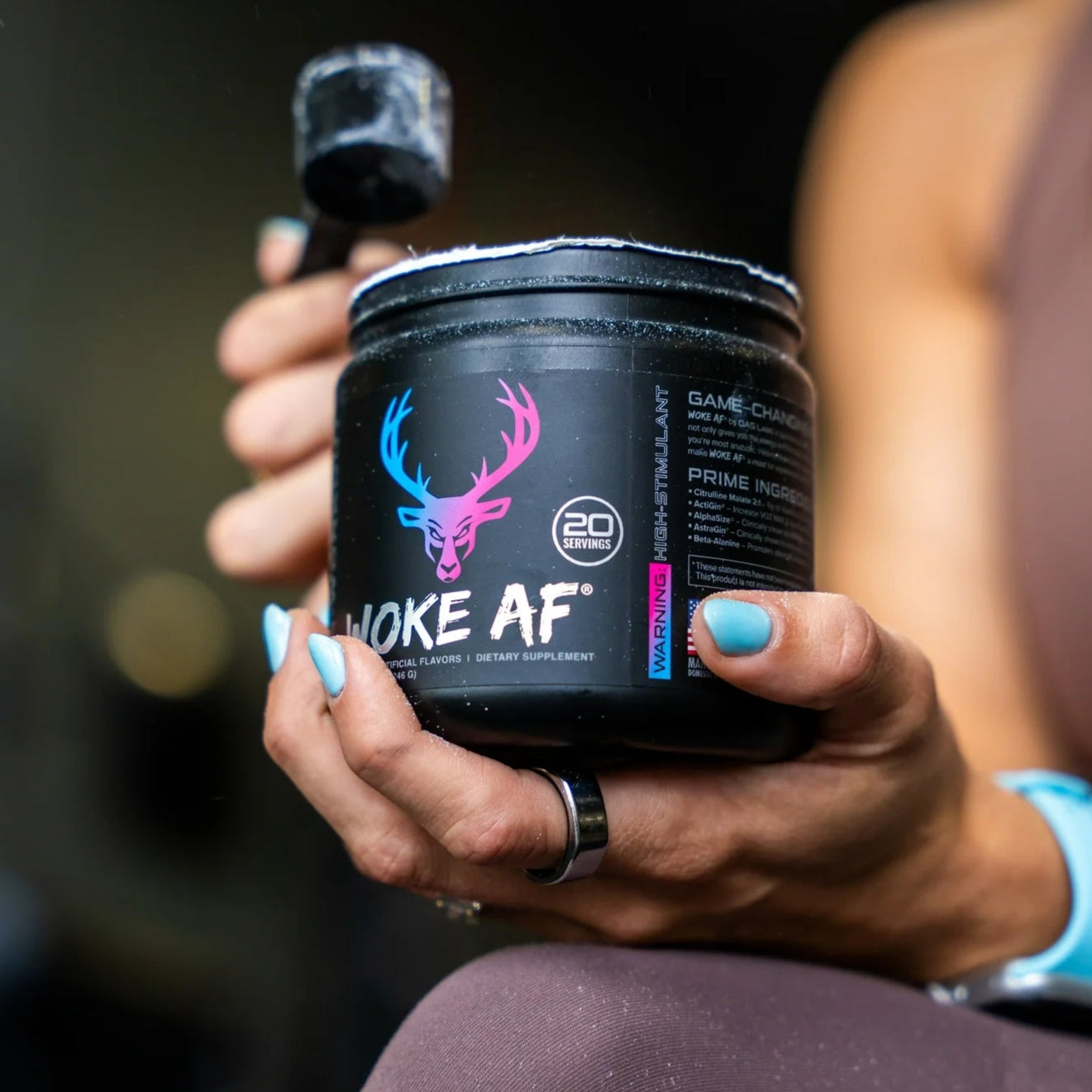 Bucked Up Woke AF 260g Pre-Workout Powder - Energy & Focus Booster for Gym, Fitness & Bodybuilding | Vegan & Keto Friendly Supplement