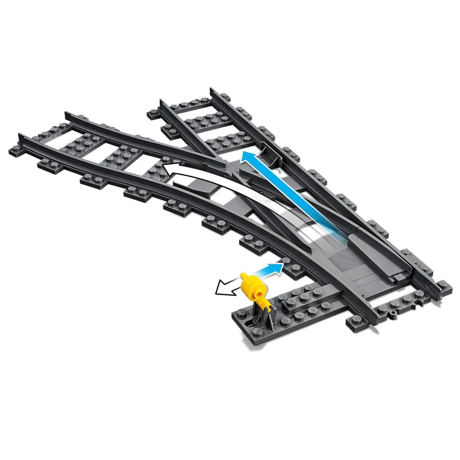 LEGO 60238 City Train Tracks Switch Track Building Toy Set for Kids Ages 5-12 | Compatible with Toy Trains & Railway Tracks | Perfect for Creative Play & Train Layouts