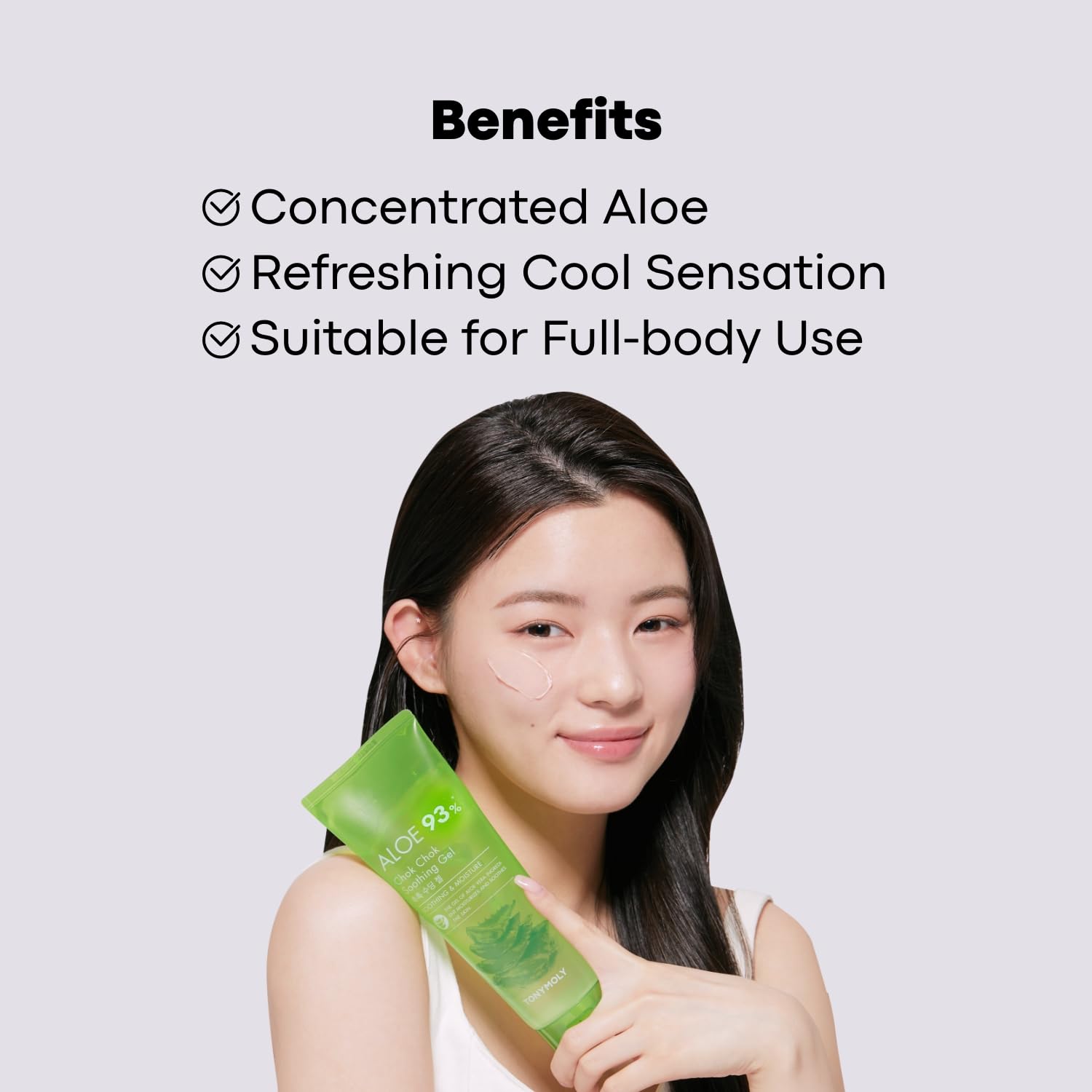 TONYMOLY Chok Chok Aloe Soothing Gel - 99% Pure Aloe Vera Gel for Face & Body Hydration, Korean Skincare Moisturizer for Sunburn Relief & Dry Skin - Perfect for Easter Basket Stuffers & Daily Skincare Routine