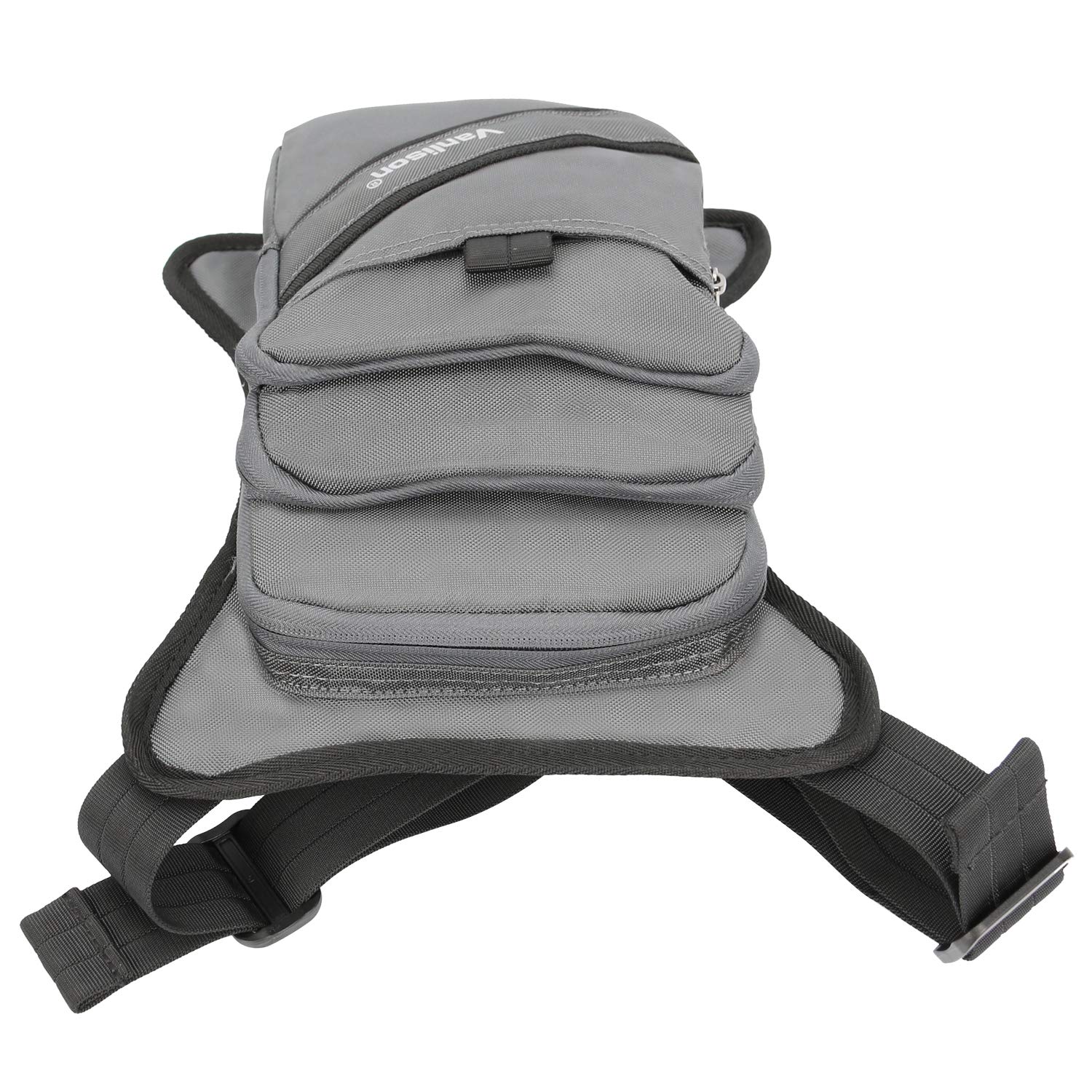 Waterproof Polyester Tactical Leg Bag - Thigh Pack Pouch for Motorcycle, Hiking & Outdoor Activities | Gray Fanny Pack for Hands-Free Convenience