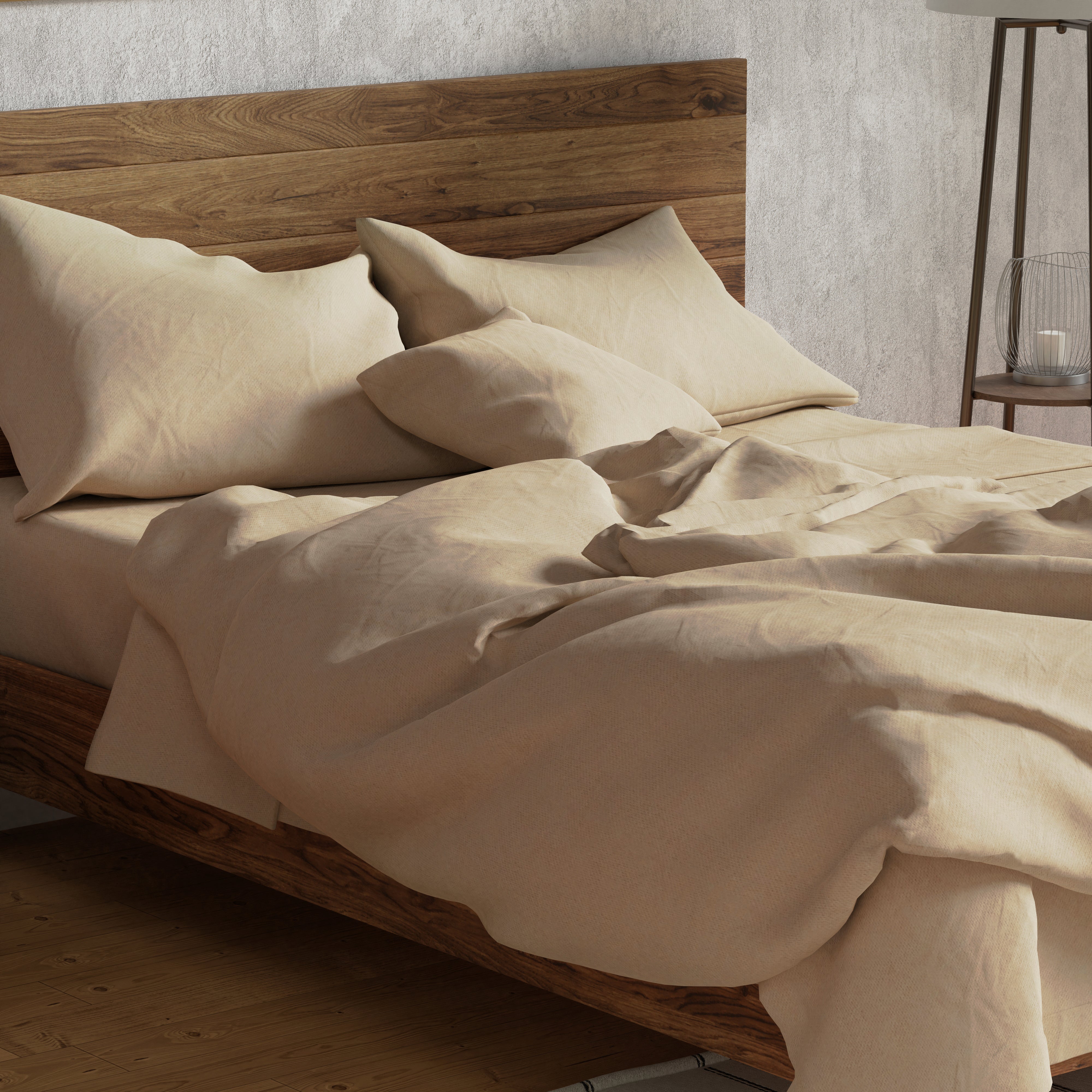 Delilah Home 100% Organic Cotton Fitted Sheet - Queen Size, Deep Pocket, Soft & Breathable - Perfect for Allergy Relief & Eco-Friendly Bedroom Decor