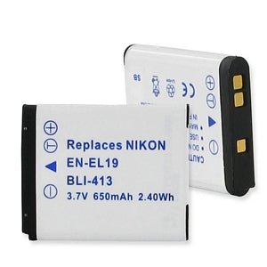 Original Nikon EN-EL19 Battery Replacement for Nikon Coolpix B500, A900, P900, P1000 Cameras - Long-Lasting Power for Travel & Photography