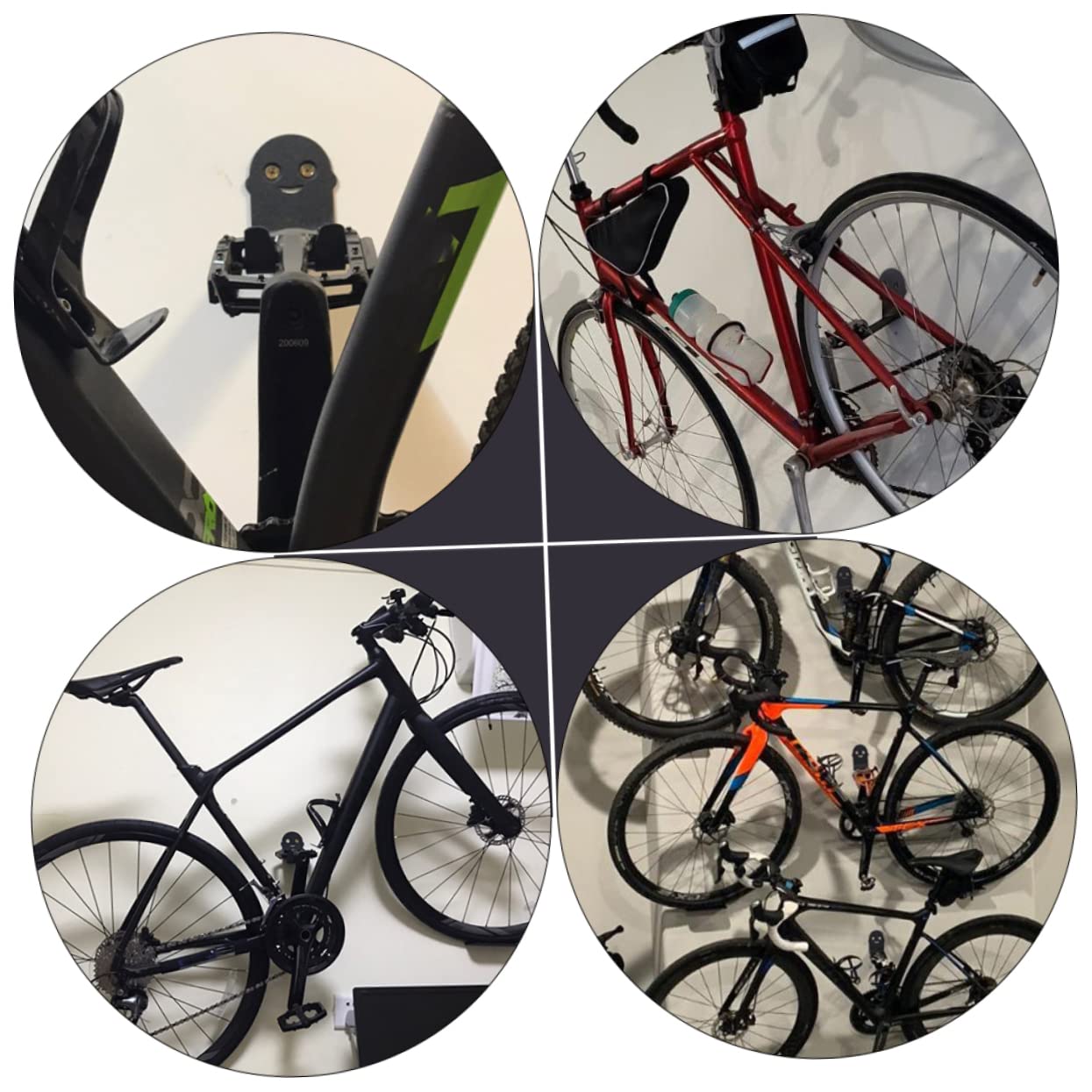 WHAMVOX Garage Bike Rack - Heavy Duty Wall Mounted Bicycle Storage Hanger for Easy Installation | Perfect for Home, Garage, and Apartment Bike Organization