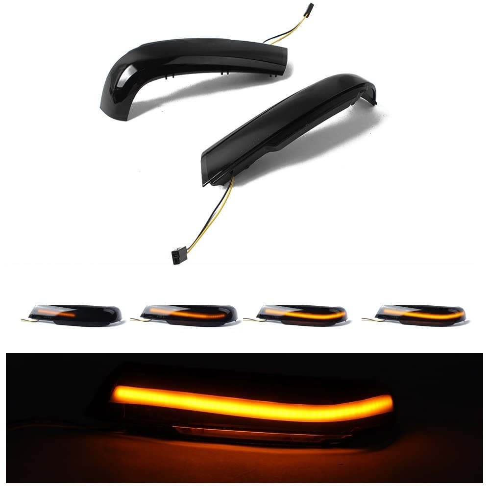VW Touareg 7L 2002-2006 LED Dynamic Sequential Turn Signal Lights - Pair of Rear View Mirror Indicators for Enhanced Safety & Style | Perfect for Night Driving & Custom Car Upgrades