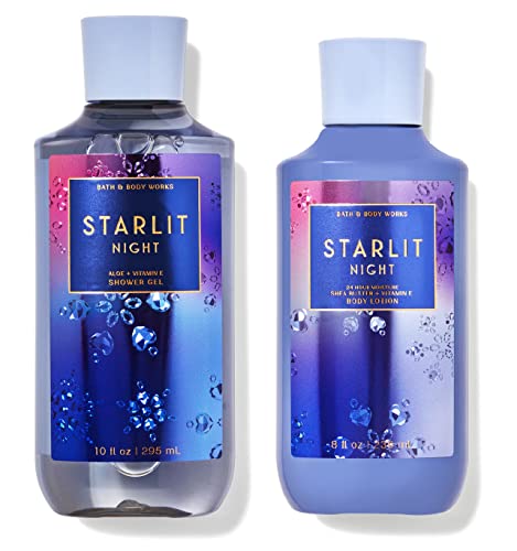 Bath & Body Works STARLIT NIGHT Body Lotion & Shower Gel Gift Set - Full Size Moisturizing & Hydrating Duo - Perfect for Gifts, Self-Care & Relaxing Nighttime Routine