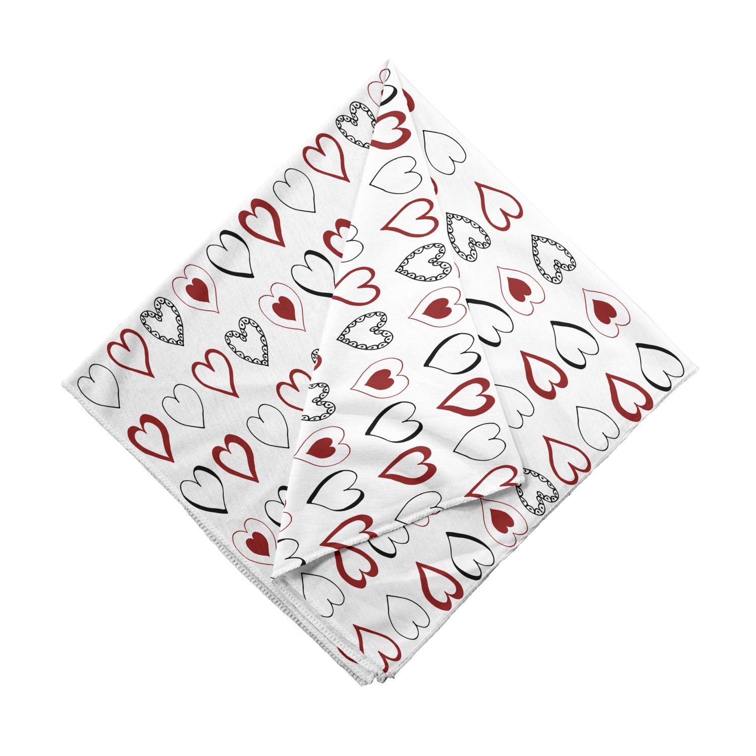 Ambesonne Love Bandana - Doodle Hipster Romance Unisex Head & Neck Scarf for Men & Women | Perfect for Music Festivals, Outdoor Adventures & Fashion Accessories