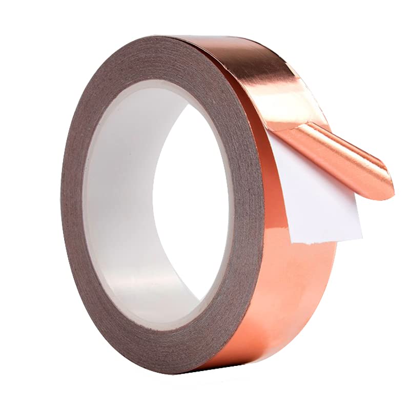 65ft Conductive Copper Foil Tape - EMI Shielding, Electrical Repairs, Grounding & DIY Crafts (0.1inch Width) - Perfect for Electronics Projects, Home Repairs and EMI Protection