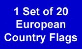 20 European Country Flags Set - 2x3ft Polyester Flags for International Events, Sports, and Home Decor