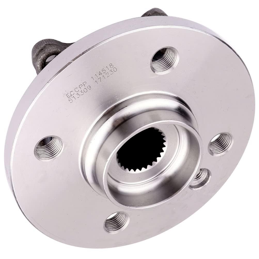 Replaces 513309 Wheel Axle Bearing & Hub Assembly Compatible with Mini Cooper 2007-2015 - Front 4 Lug Wheel Hub & Bearing Kit (4 PCS) - Perfect for Smooth Ride & DIY Auto Repair