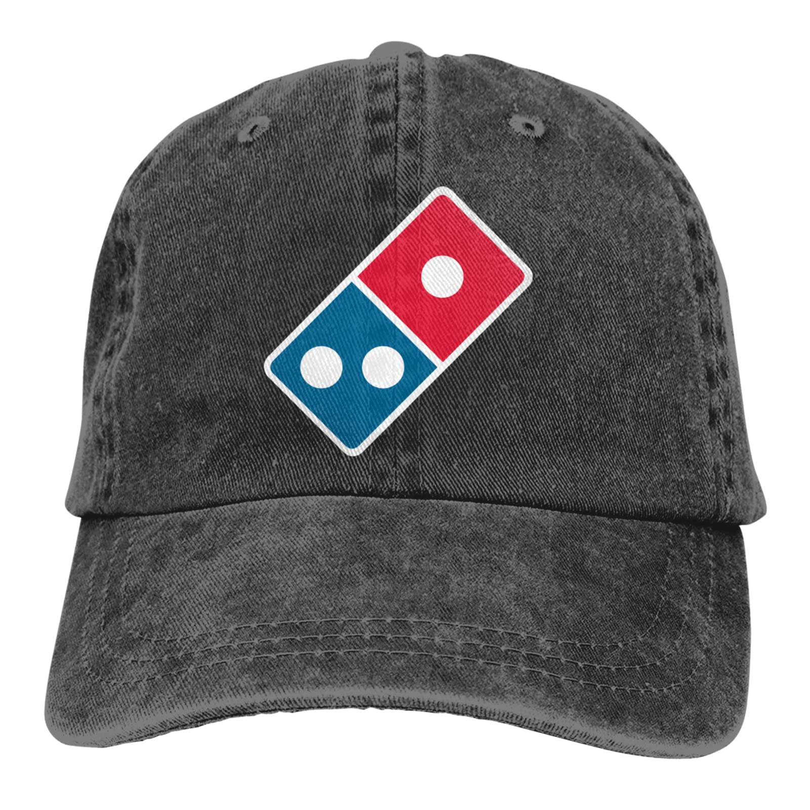 Vintage Dominos Pizza Logo Adjustable Baseball Cap - Unisex Hip Hop Cowboy Hat in Black | Perfect for Casual Wear, Street Fashion, and Pizza Lovers