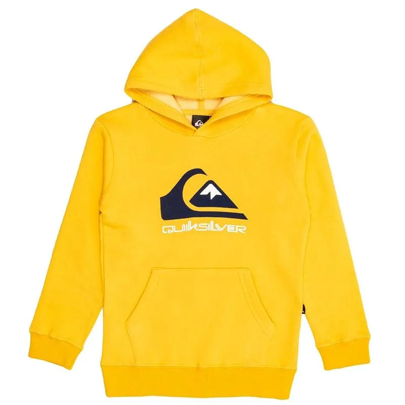 Quiksilver Kids' Yellow Logo Hoodie - Boys' & Girls' Pullover Sweatshirt for Outdoor Play & School Activities