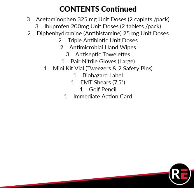 Rescue Essentials WFA First Aid Kit - Compact & Complete Emergency Medical Supplies for Hiking, Camping, and Outdoor Adventures
