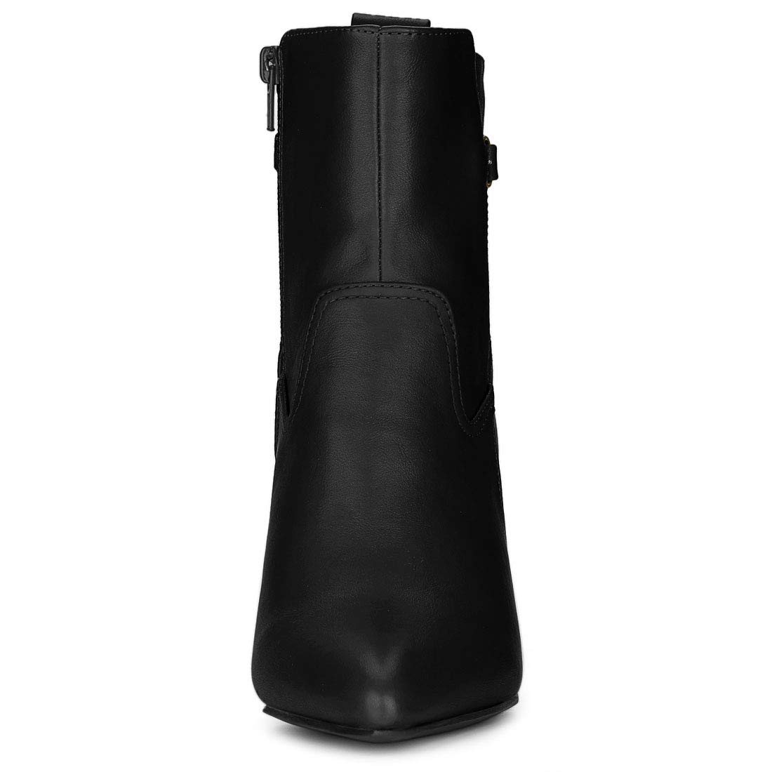 Allegra K Women's Chunky Heel Pointed Toe Ankle Boots - Stylish Fall & Winter Fashion for Office, Party & Date Night Outfits
