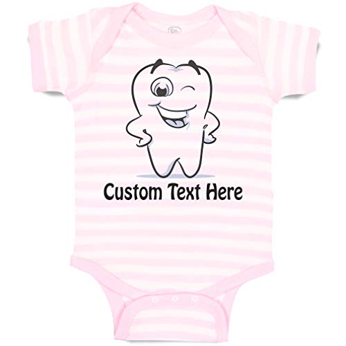 Stripes Soft Pink White Personalized Text Here