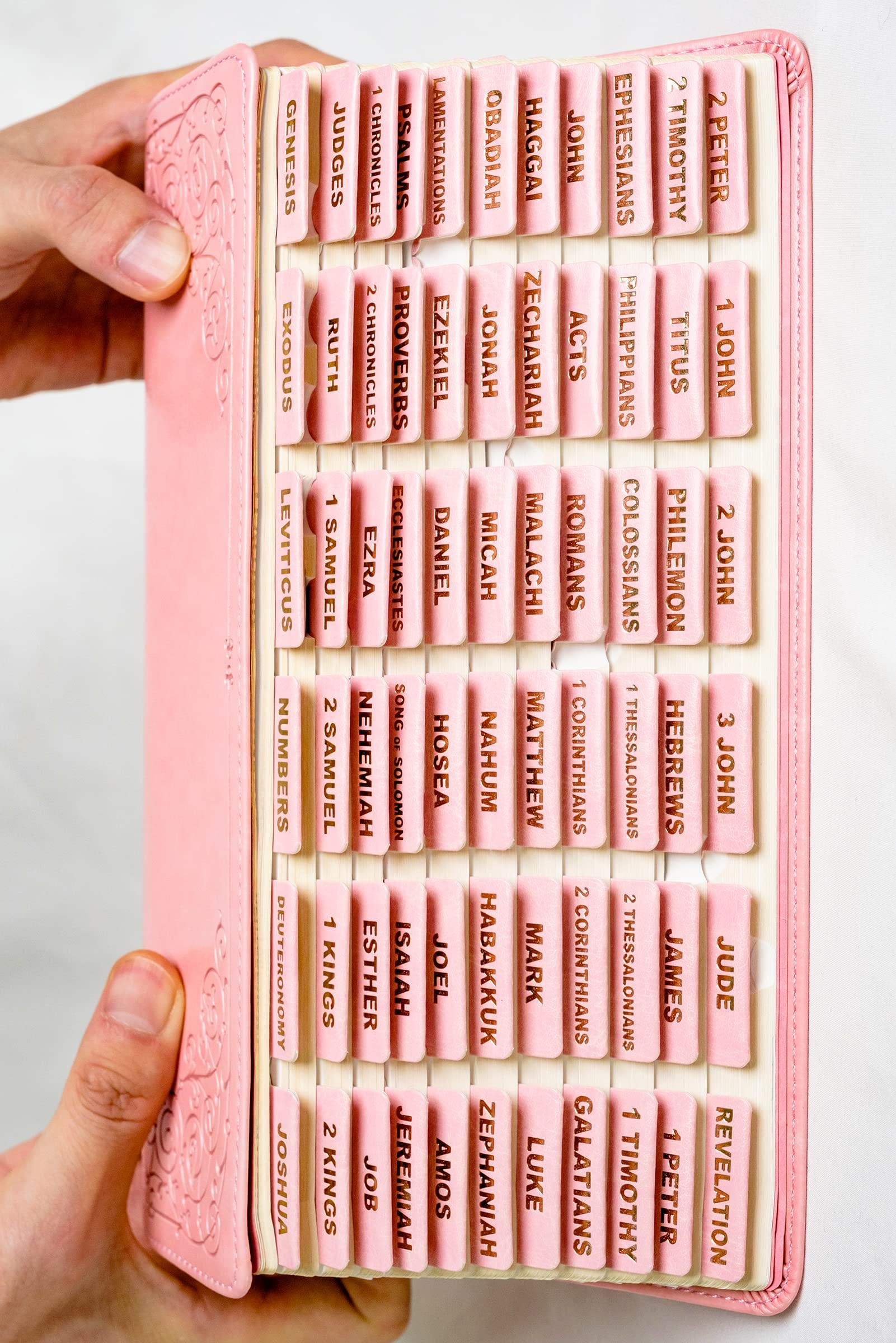 UPAFEXXI Leather Bible Tabs - Gold Foil Lettering for Easy Navigation | Perfect for Church & Study